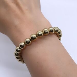 NWT Wool + Pepper Co. Gold Beaded Bracelet